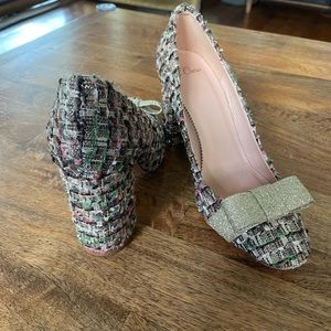 J Crew High Heels gold